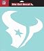 Houston Texans 8x8 Die Cut Window Cling
