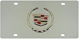 IMAGE OF Cadillac Logo Chrome Stainless Steel License Plate