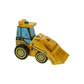 Children's Wooden Shape Sorting Stacking Digger 2+ - Wooden Toy