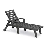 IMAGE OF By the Yard Inc. Chaise Lounge with Wheels Redwood