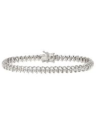 Sterling Silver 1 CT TDW Accent Diamond Bracelet (I3)