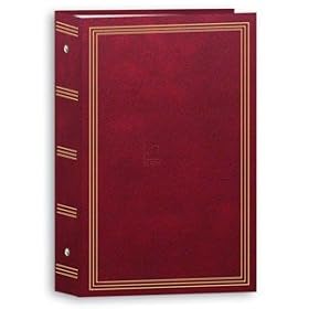 3-ring pocket BURGUNDY album for 500 photos - 4x6