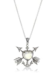 Colette Steckel "Azucar" 18k Gold Heart Anchor Pendant Necklace with Chain