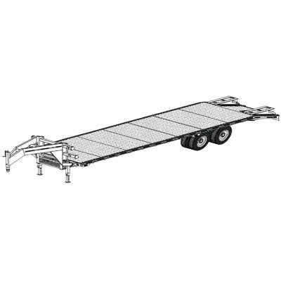Tandem Dual Axle Trailer Blueprints