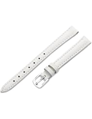 Hadley-Roma Womens LSL725RT 100 10-mm White Java Lizard Grain Watch Strap
