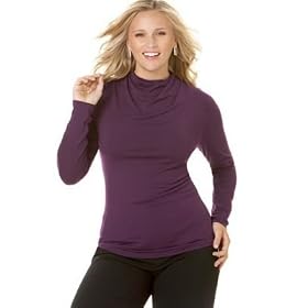 AK Anne Klein Plus Size Funnel-Neck Top