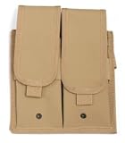 Leapers Velcro Attached Modular Double Rifle Mag Pouch, Desert Tan
