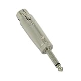 HDE XLR 3C Female to 1/4" Mono Male Adapter