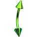 Green Anodized Titanium Cone Eyebrow Ring