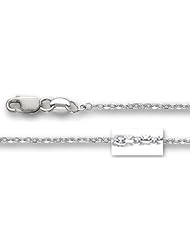 10K White Gold Cable Link Chain - Width 1.1mm