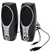 Dakota Designs 3CPX9 Computer Speakers, 1 Watt, Blk/Silver