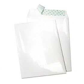 Quality Park 77197 - Tech-No-Tear Catalog Envelope, Poly Coating, Side Seam, 10 x 13, White, 100/Box-QUA77197