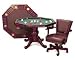 Imperial 3 in 1 Bumper Pool~Poker~Table Top with Mahogany Finish with 4 Chairs
