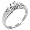 Sterling Silver Cubic Zirconia Engagement Ring - size 6