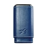 Xikar Envoy Leather 3 Cigar Case, Blue