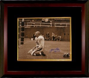 Y.A. Tittle signed New York Giants Blood 16x20 (Sepia) Photo HOF 71 Custom Framed