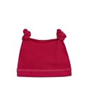 BABY HAT ORGANIC COTTON WITH TWIN KNOTS RED