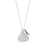 Hershey's Kiss Jewelry 14KT White Gold Diamond 1.00ct Flat Back Pendant