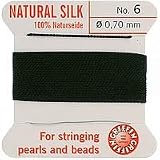 Griffin Silk Beading Cord & Needle Sz 6 Jet Black