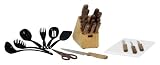 Chicago Cutlery Basics Wood 25-Piece Knife Block Set