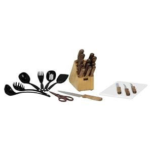 Chicago Cutlery Basics Wood 25-Piece Knife Set with Block by Chicago Cutlery