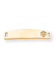 14k Gold Non-enameled Medical Jewelry Plate