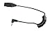 VXi 201629 QD 1095G 2.5mm Plug Lower Cord for Connecting VXi G-QD and Jabra Headsets To Compatible Phones