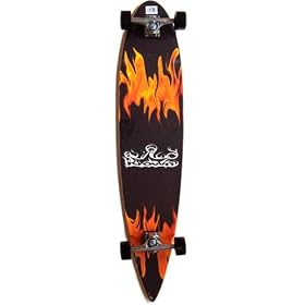 KROWN Longboards RED FLAME COMPLETE Longboard SALE!!! by 