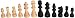 Weiblespiele 150020 - Schachfiguren 77 mm, schwarz/natur
