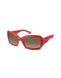 Salvatore Ferragamo Swarovski Crystal Gancini Decorated Sunglasses red/shaded brown