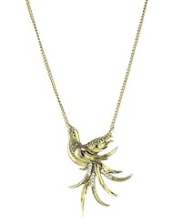 Yochi Clear Crystal Bird Pendent Necklace