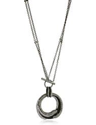 Judith Jack Chocolate Brown Plate Sculptured Convertible 18-36" Necklace