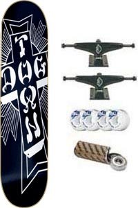 Dogtown Skateboard: Cross - 8.25x31.75 w/Mini Logo Wheels and Bearings