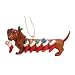 Weiner Dog Dachshund w/ Christmas Stockings Ornament New