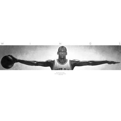 Michael Jordan Poster ~ Wings ~ "No bird soars too high if he soars with his own wings" ~ 21x62