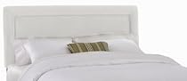 Big Sale Best Cheap Deals Skyline Furniture Addison Queen Velvet-Upholstered Border Headboard, White