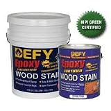 Defy Epoxy Fortified Wood Stain - 905754201 1G Lt Walnut Stain by SAVER SYSTEMS