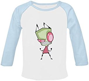 HuaT Fine Hdq Invader Zim Blue Baby Organic Long Sleeve Shirt (USA Size)