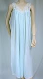 Shadowline Ladies Love Long Sleeveless Gown With Floral Lace and Seed Pearls
