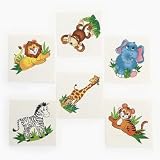 36 Zoo Animal Temporary Tattoos