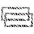 Zebra License Plate Frames (Set of Two) Made of Plastic