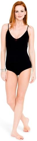 Les Lunes Women's Emma Bamboo Bodysuit S Black