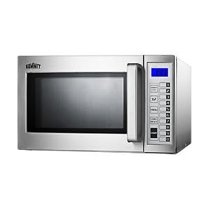 Summit Commercial SCM1000SS 20 1/4 0.9 cu. ft. Countertop Microwave, 1,000 Watts, Stainless Steel
