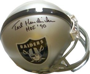 Ted Hendricks signed Oakland Raiders Replica Mini Helmet HOF 90