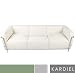 Le Corbusier Style LC3 Sofa 3 Seat, White Aniline Leather