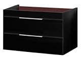 Fackelmann 80950 Waschtischunterbau mit Schub Kara 50 x 80 x 50 cm, 2 Großraumschublade, anthrazit
