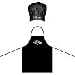 Baltimore Ravens NFL Barbeque Apron and Chef's Hat