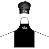 Baltimore Ravens NFL Barbeque Apron and Chef's Hat