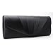 Edle Satin Clutch Tasche Abendtasche, Schwarz