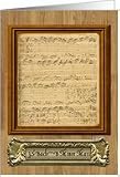 Choral Concert Invitation, Bach Music Manuscript B Minor Mass Card